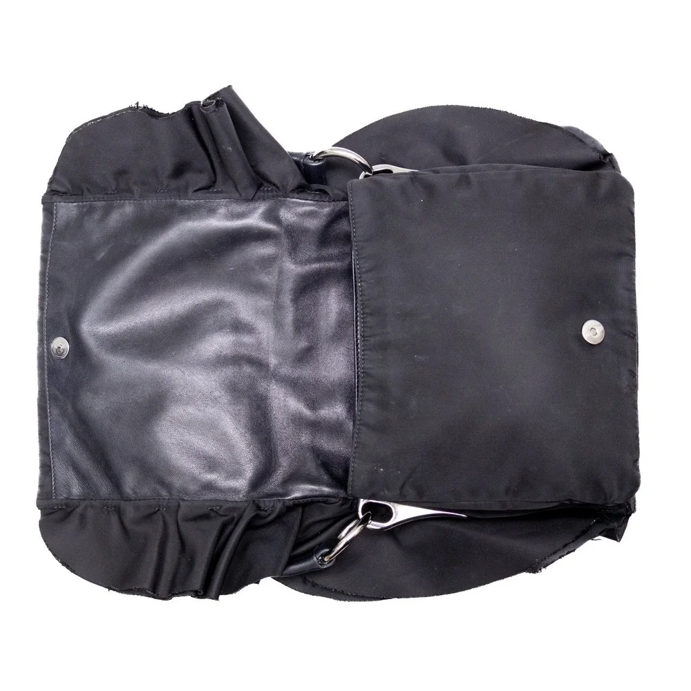 Authentic Women's Prada‎ Tessuto Black Nylon Ruffle Shoulder Bag